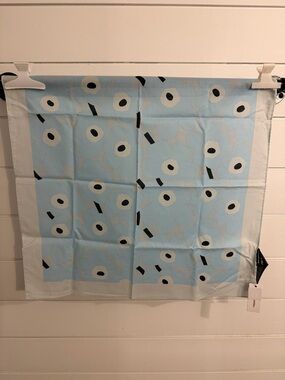 MARIMEKKO Light Blue Floral Square Scarf
